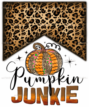 Pumpkin Junkie Leapord DTF Transfer