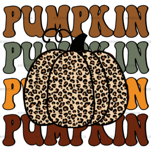 Pumpkin Leopard DTF Transfer