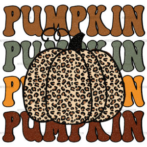 Pumpkin Leopard Dotted DTF Transfer