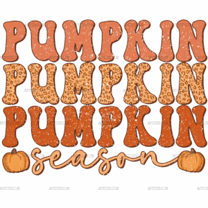 Pumpkin Season-3 Dotted DTF Transfer