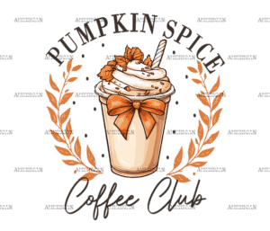 Pumpkin Spice Coffee Club DTF Transfer