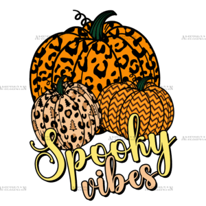 Spooky Vibes Pumpkin DTF Transfer
